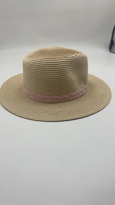 4-Inch Crown Straw Hat In Natural For Summer Ladies