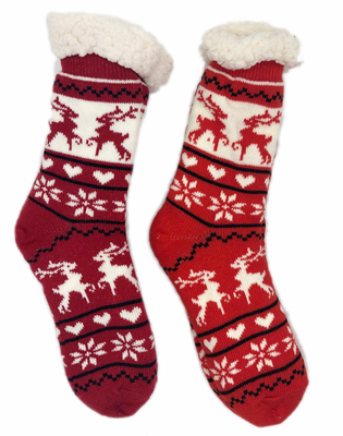 Double Layer Jacquard Soft Cozy Socks Snowflake Ladies Indoor Socks