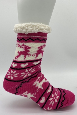 Double Layer Jacquard Soft Cozy Socks Snowflake Ladies Indoor Socks