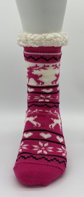 Double Layer Jacquard Soft Cozy Socks Snowflake Ladies Indoor Socks