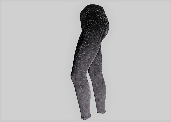 Women Lurex Plus Size Fleece Lined Leggings Seamless Knitting