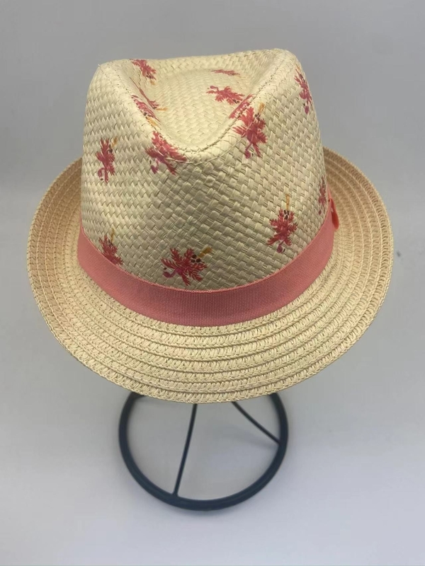 Wide Brim Straw Sun Hat with Ribbon for Women