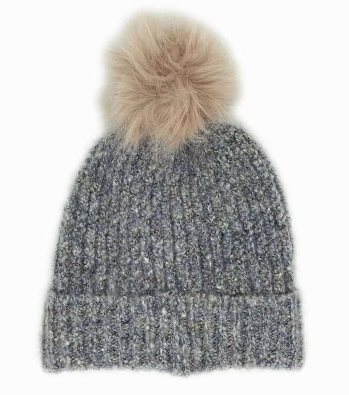 Melange Color Shinny Yarn Popular Knit Hats With Big Pompom